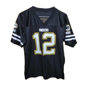 Green bay Packers Aaron Rodgers #12 Jersey Youth Boys XL blk